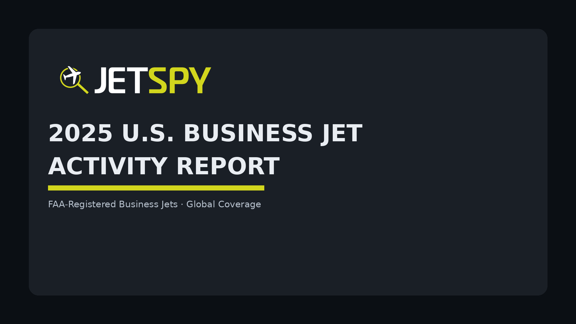 2025 U.S. Business Jet Activity Report | JetSpy