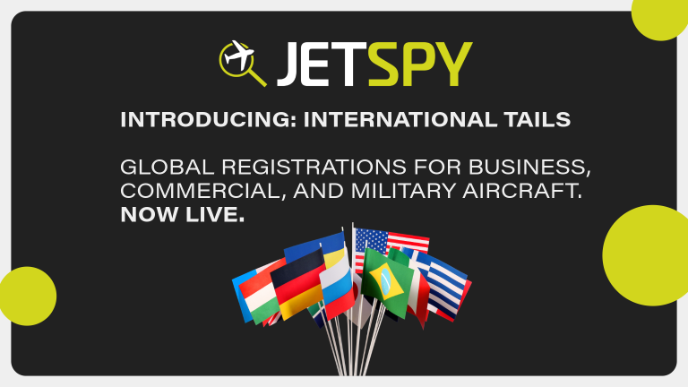 Global Aircraft Registrations Now Available on JetSpy | Expanded International Coverage
